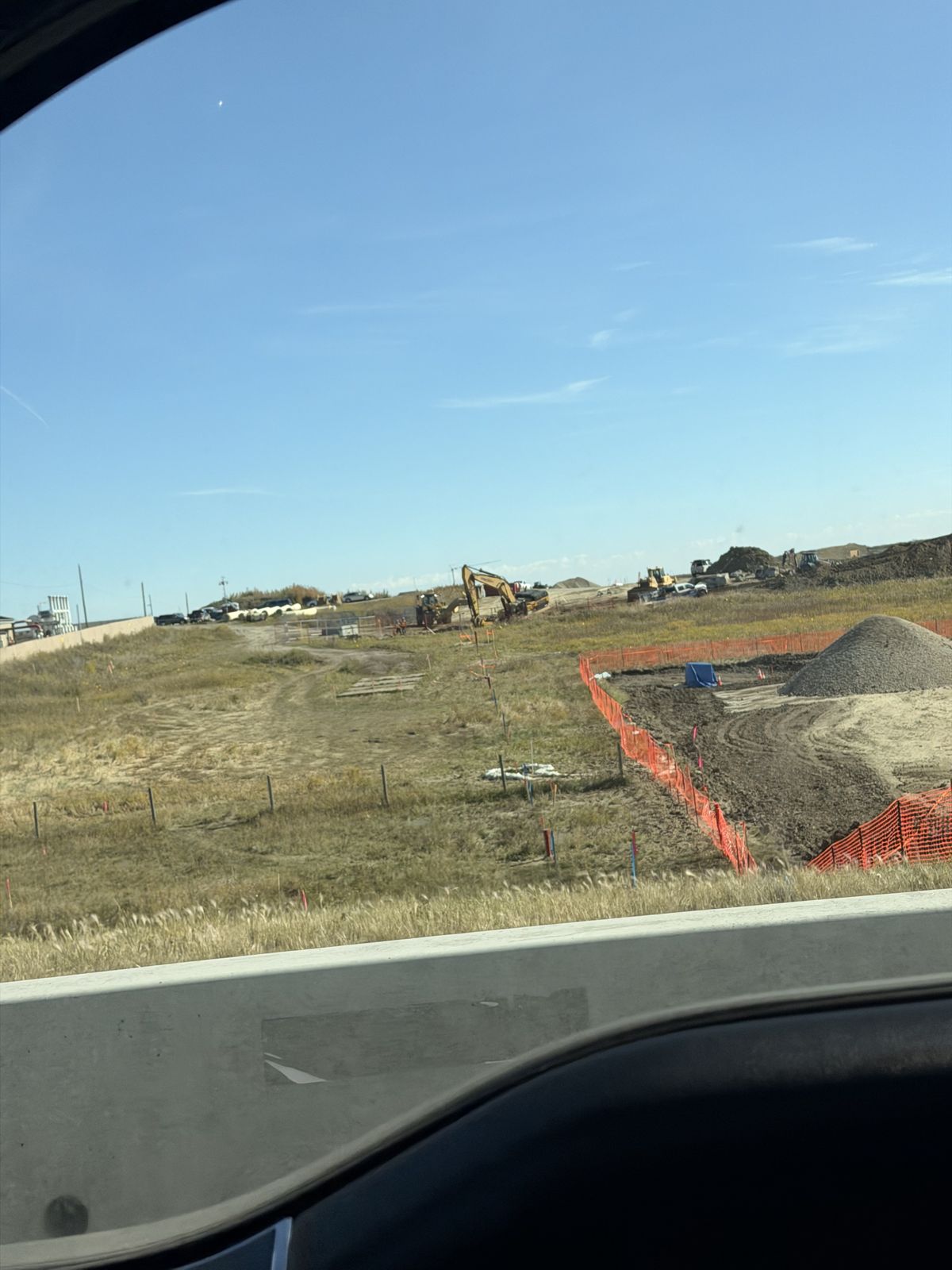 New community site work east of Stoney Trail in the Belvedere area of Calgary